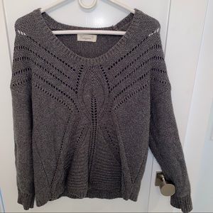 Vintageous - Chunky Cable Knit Cardigan Sweater